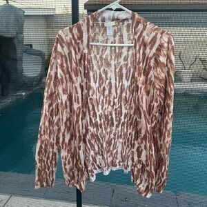 Chicos Wild Print Cardigan
